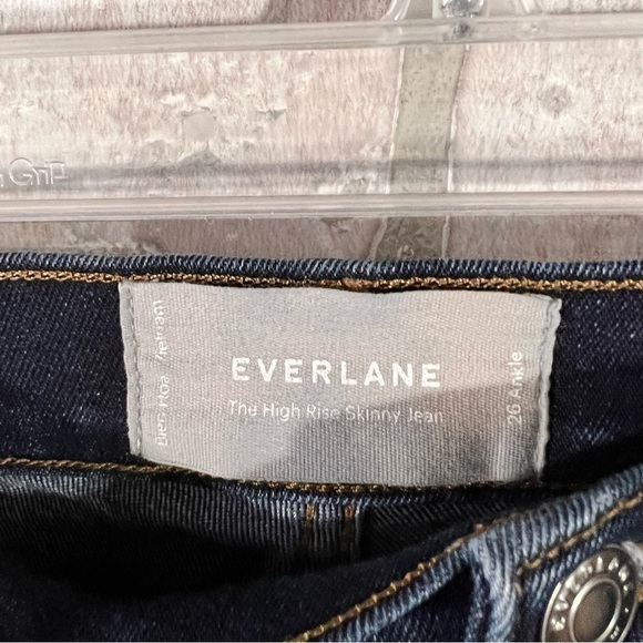 Everlane The High Rise Skinny Ankle Dark Wash Jeans Size 26 - Picture 11 of 12